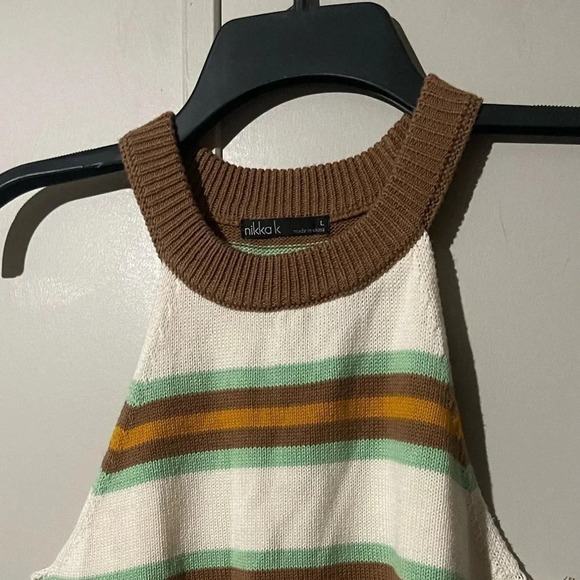 Knit Tank striped by NIKKAK slightly cropped boho tank - Picture 2 of 5